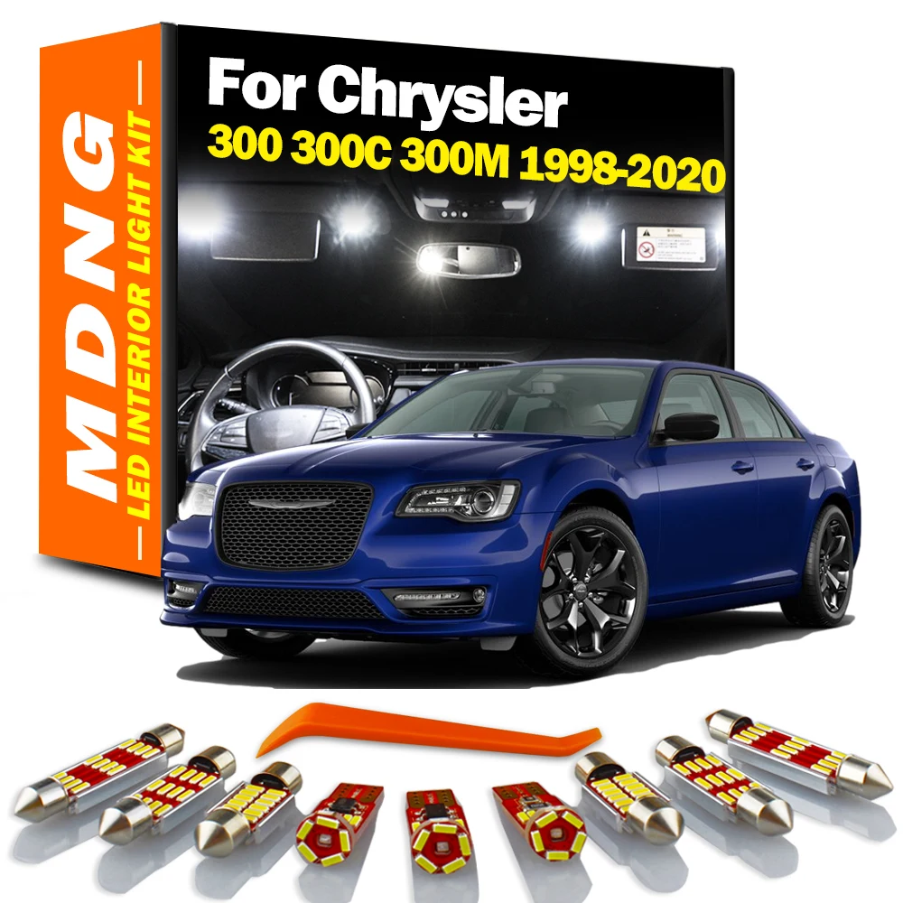 MDNG For Chrysler 300 300C 300M 1998-2016 2017 2018 2019 2020 Vehicle Lamp LED Interior Dome Map Light Kit Car Led Bulbs Canbus