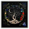 Tarot Altar Cloth with Zodiac Signs and Tree of Life Celestial Tarot Deck for Tarot and Oracle Card Readings 6