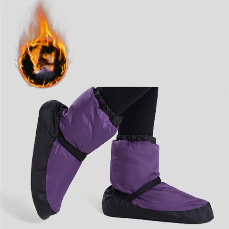 Dance Shoes CLYFAN Winter Ballet National Dance Adults Modern Dance Boot Cotton Warm-up Exercise Warmer Ballerina