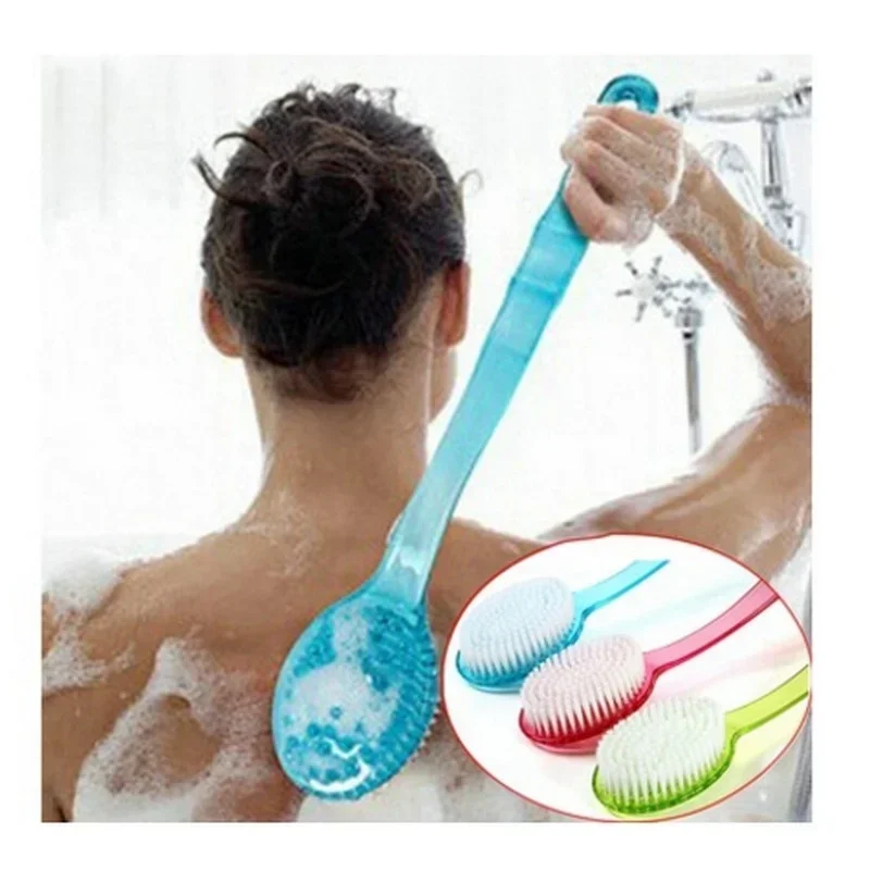 Body Brush Back Spa Long Natural Plastic Bristle Shower