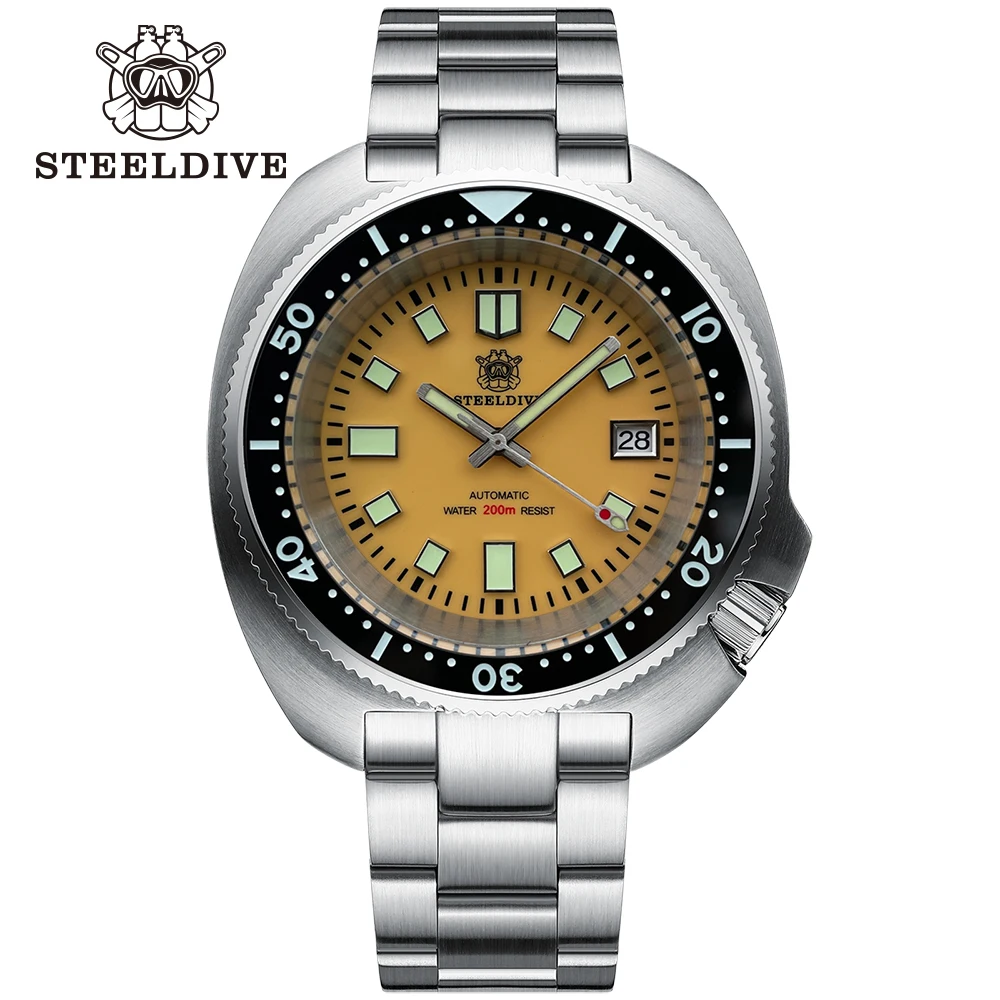 STEELDIVE SD1974 NEW Colors Fashion Abalone Sapphire Crystal NH35