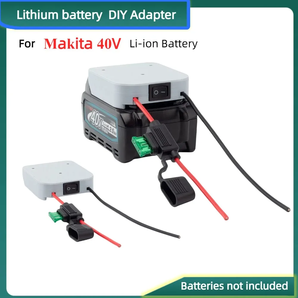 14 AWG Power Wheel Adapter， for Makita 40V Li on Battery Conversion To DIY Connector Output Power Supply Converter with Switch lcd display module 10 4 7 28v dc power supply to work with the display provide the cable converter software and manual