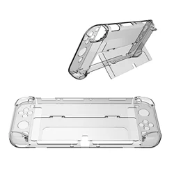 Switch OLED Crystal Case with Built - in Stand - Premium Protective Game Accessory (SO - 003 - white)