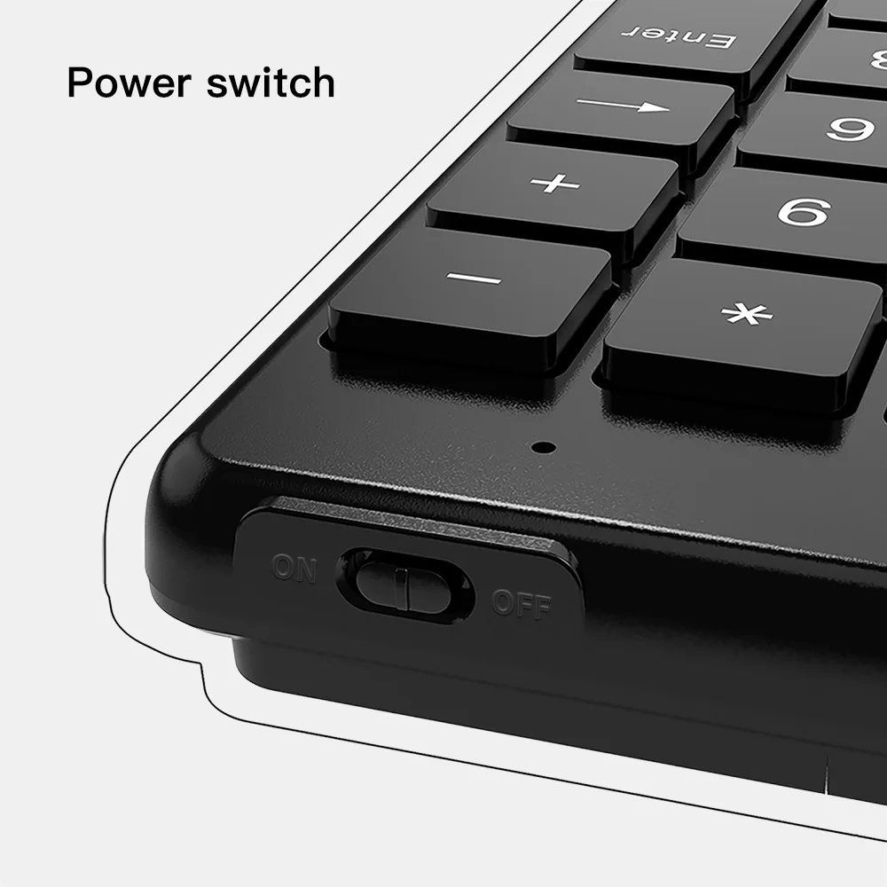 19 Keys Bluetooth Wieless Number Pads Button Battery Numeric Keypad Portable Financial Accounting Number Keyboard for Laptop wireless rechargeable keyboard type c wired numeric keypad
