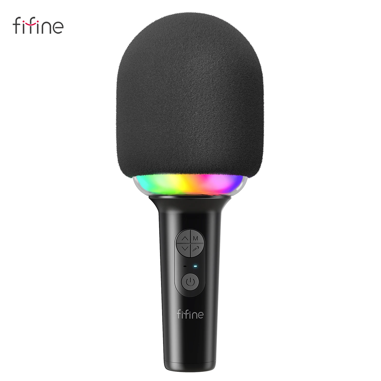 FIFINE Wireless Bluetooth Karaoke Microphone,Handheld Mic for Kids Adults with Builtin Speaker