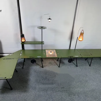 Tryhomy 다목적 IGT 전술 테이블, 접합 가능, 캠핑 테이블 액세서리 옵션, 초경량 알루미늄 합금 야외 피크닉 테이블