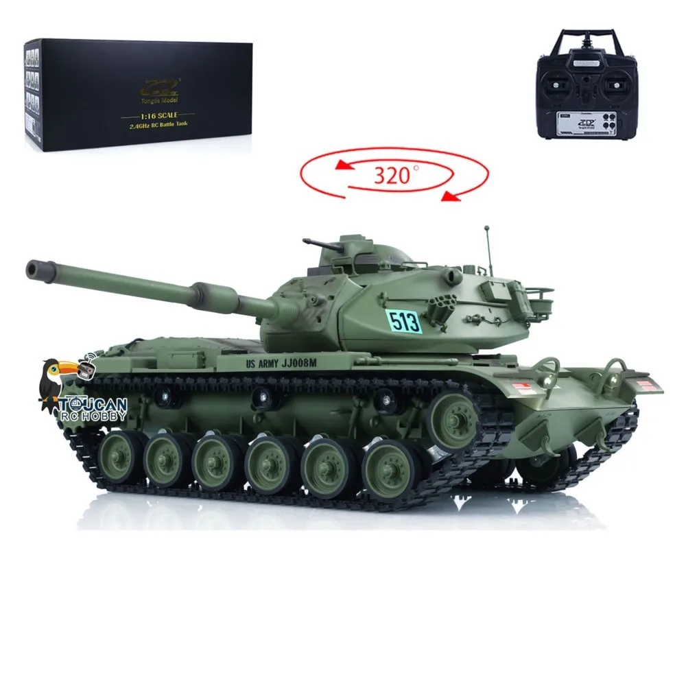Détail du système de fumée et recul sur le char RC 1/16 M60A3 Tongde, imitant les effets réels