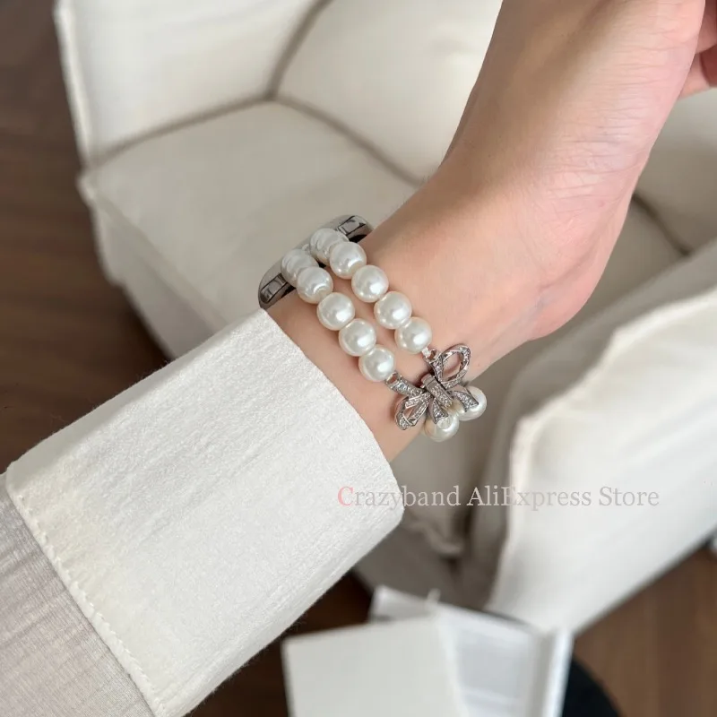 2025 جديد القوس تمتد مطرز حزام ساعة نسائية حزام لس...