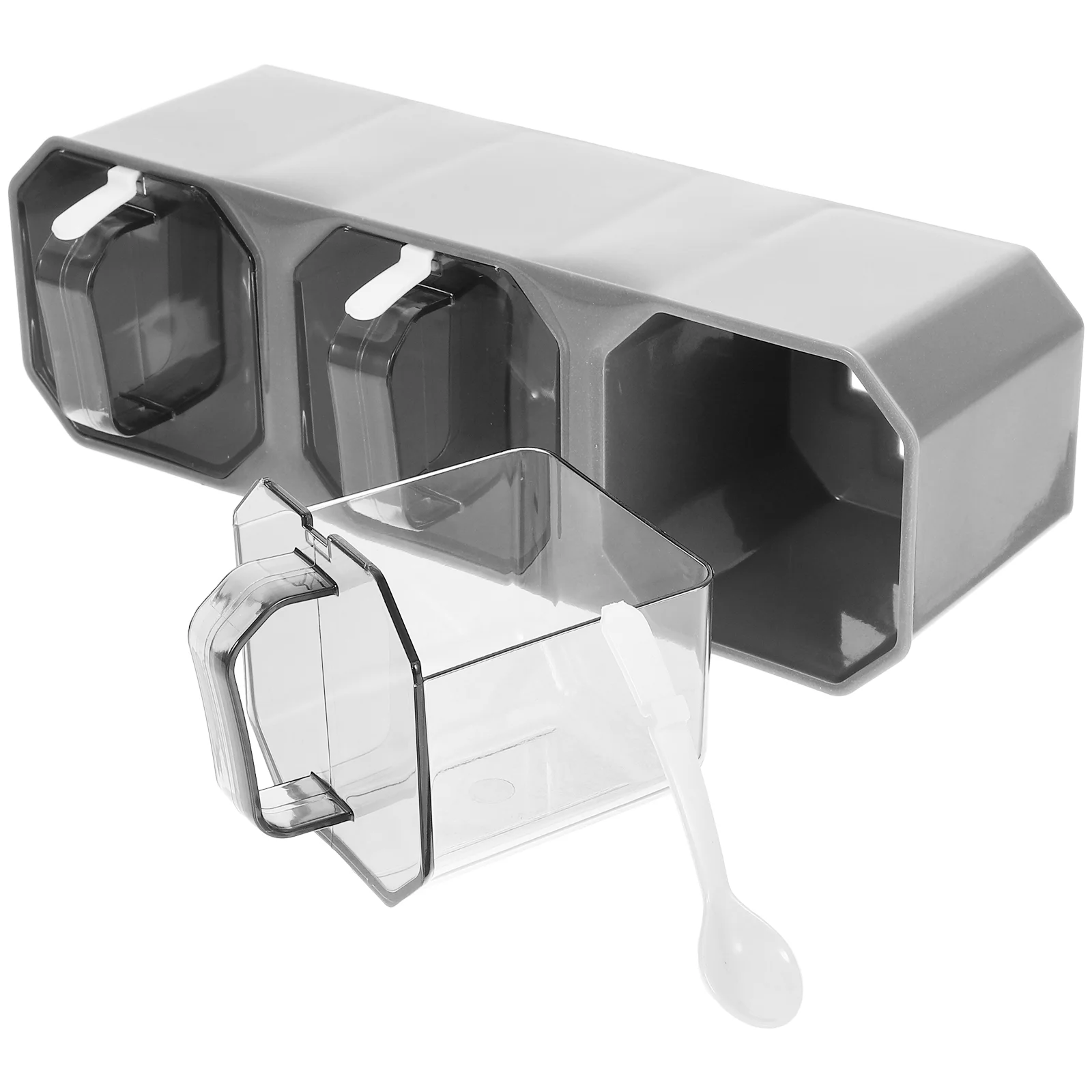 

Spice Jars 3-grid Spice Rack Seasoning Box Condiment Storage Container Reusable Seasoning Rack Spice Holder