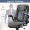 Big and Tall Office Chair 400lbs High Back Executive Computer Desk Chair with Flip Up Armrest, Breathable Fabric Adjustable Heig 3