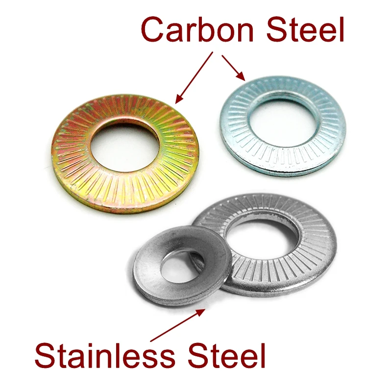 NFE25511 Stainless Steel and 65Mn Carbon Steel lock washer Striped