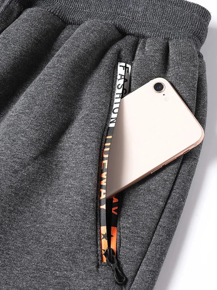 Men Fleece Sweatpants Sport Jogging Trousers Plus Size 6XL 7XL 8XL