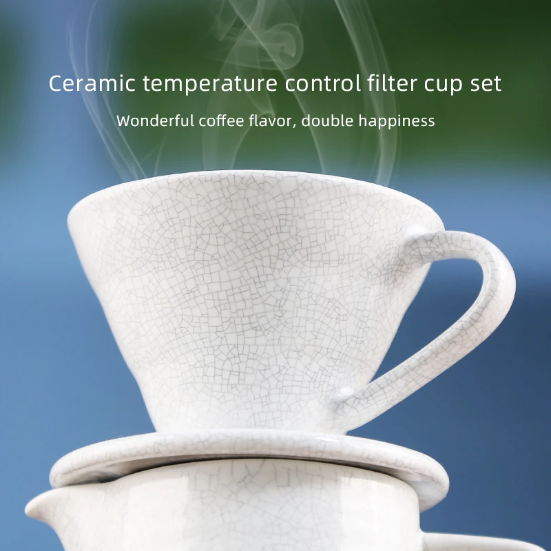 Creative Ceramic Coffee Dripper Set - طقم أدوات تق...