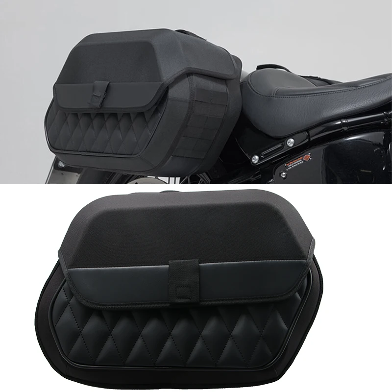 SaddlebagMotorcycleWaterproofLeatherPESideBag195Lforharley