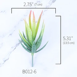 Artificial Succulent Flocking Plants for DIY Home and Garden Decor (B012 - 6)