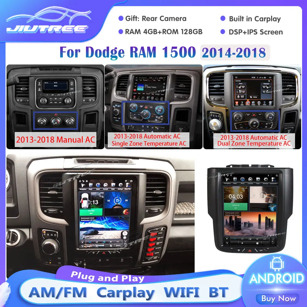 128g Android Car Radio Auto For Dodge Ram 1500 2014 2015 2016 2017 2018
