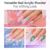Makartt Acrylic Powder, 2oz Professional Pink Hexagon Glitter Acrylic Nail Powder for Nail Extension 3D Carving Sculpture French 3