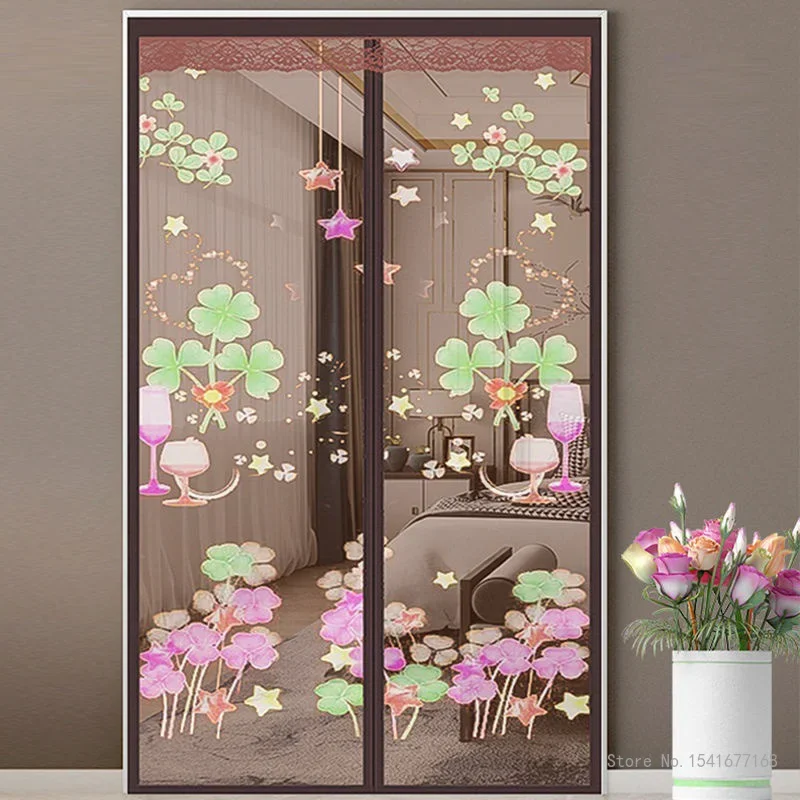 Creative Magnetic Screen Door Curtain, Anti Mosquito Net Insect Fly Bug Curtains Automatic Closing Mesh, Summer, Home Items, 1Pc
