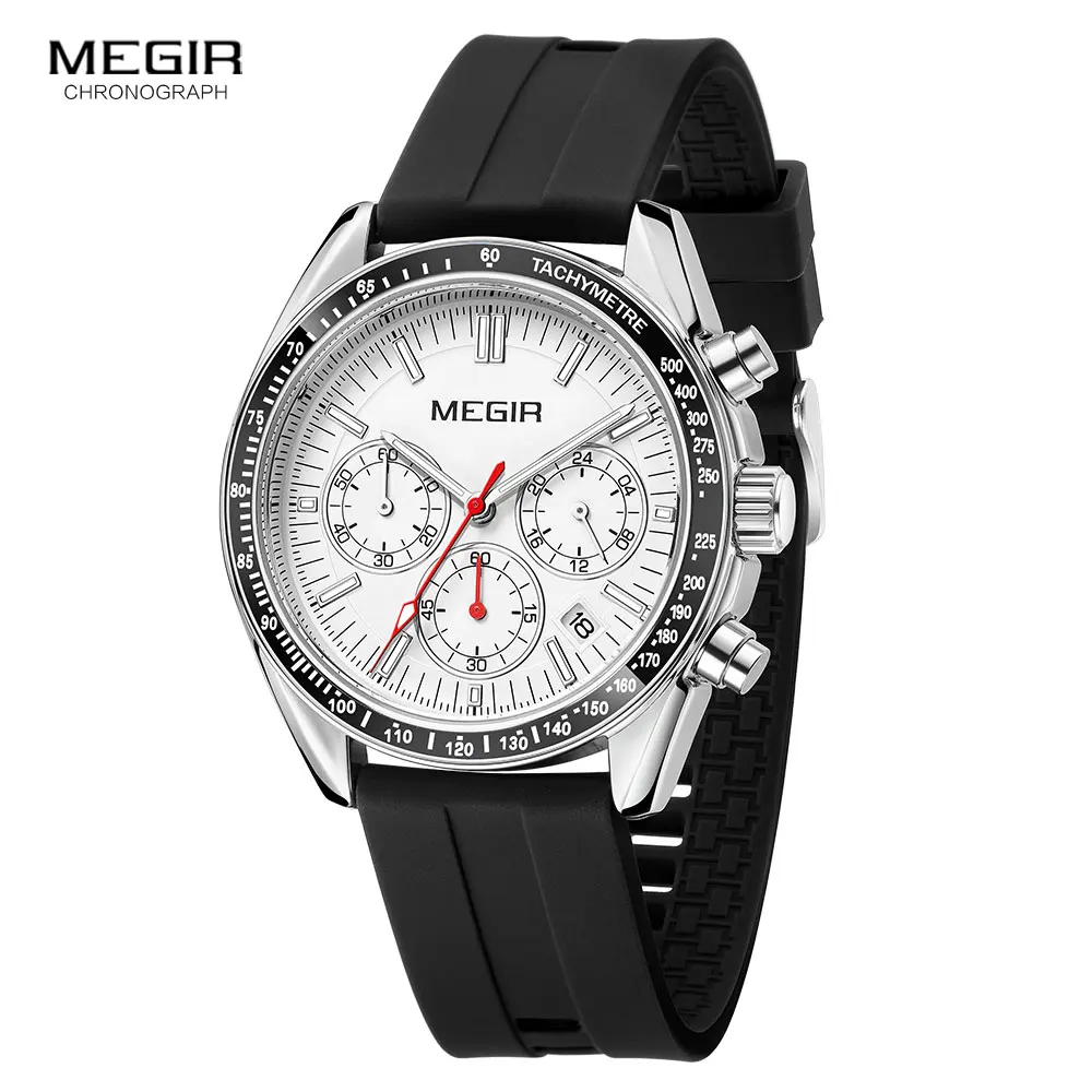 Megir Brand Chronograph Quartz Watches For Men Military Sport