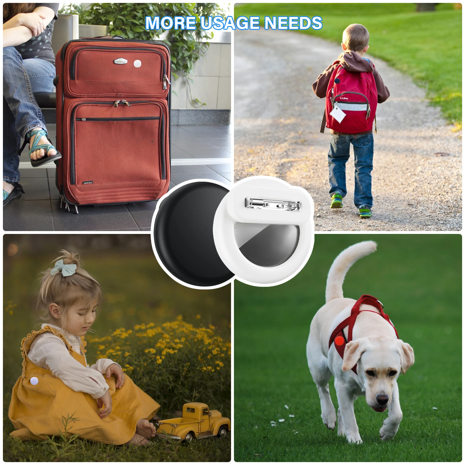 Custodia Nascosta Per AirTag | Porta Tracker Con Spilla Per Oggetti Personali - Foto 8