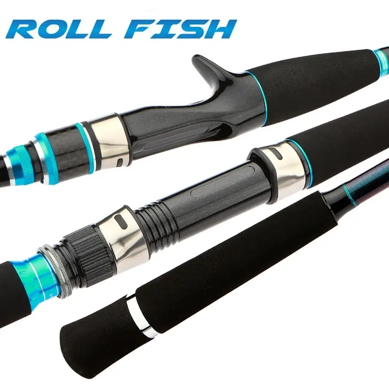 ROLLFISH ML 스피닝 캐스팅 낚싯대, 담수 해수 탄소 섬유 루어 보트 낚싯대, 배스 낚시, 2 섹션 WT163-236g 