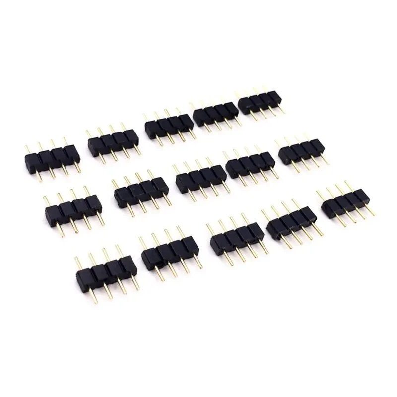 4 PIN LED Connector Adapter Needle Male Type Double Connector For RGB 5050 3528 2835 LED Strip DIY Colorful Lights Insert usb type c connector,splitter connectors cable,touch induction light strip accessory,led light bracket