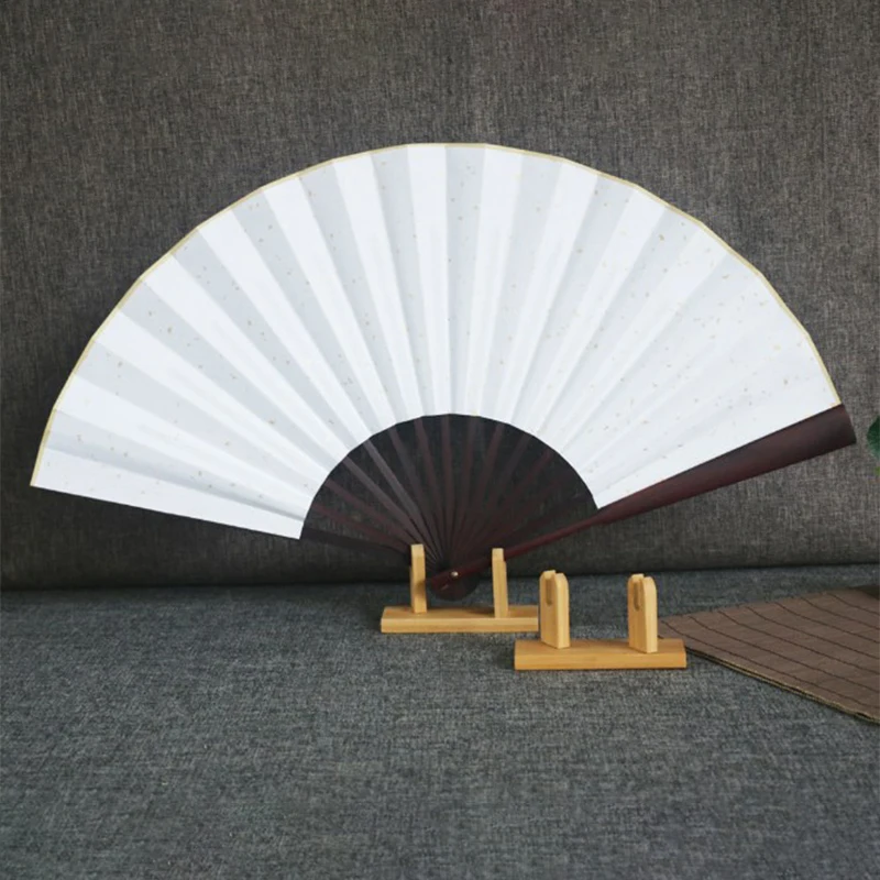 Chinese Durable Base Bamboo Folding Hand Fan Display Stand Folding Hand Fan Stand Display Holder Home Decoration 4