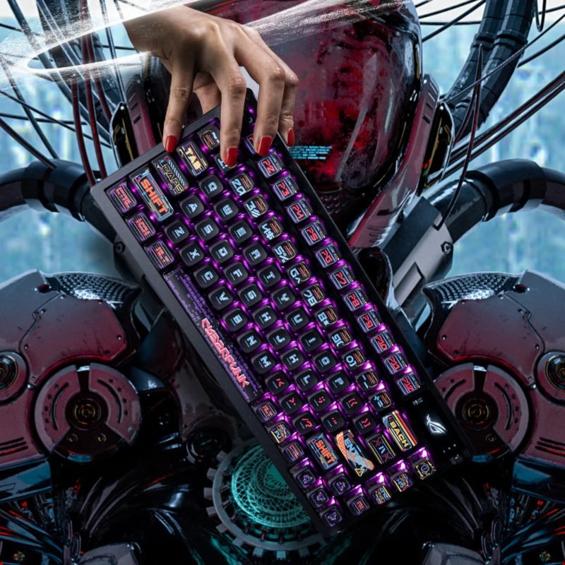 Pudim Transparentes Keycaps Cinco-sided Sublimação Teclado Caps Grupo Asa Perfil Acessório Teclado Mecânico - Imagem 5