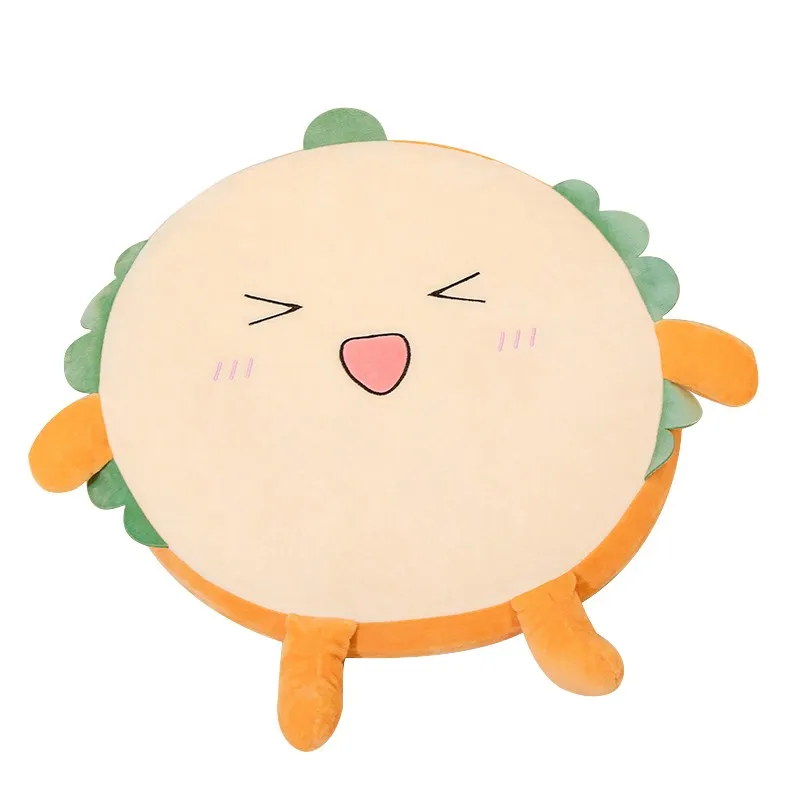 New Round Cute Expression Toast Cushion Double-sided Use Reboundable Non-deformable Home Essentials игра fight night round 3 essentials psp