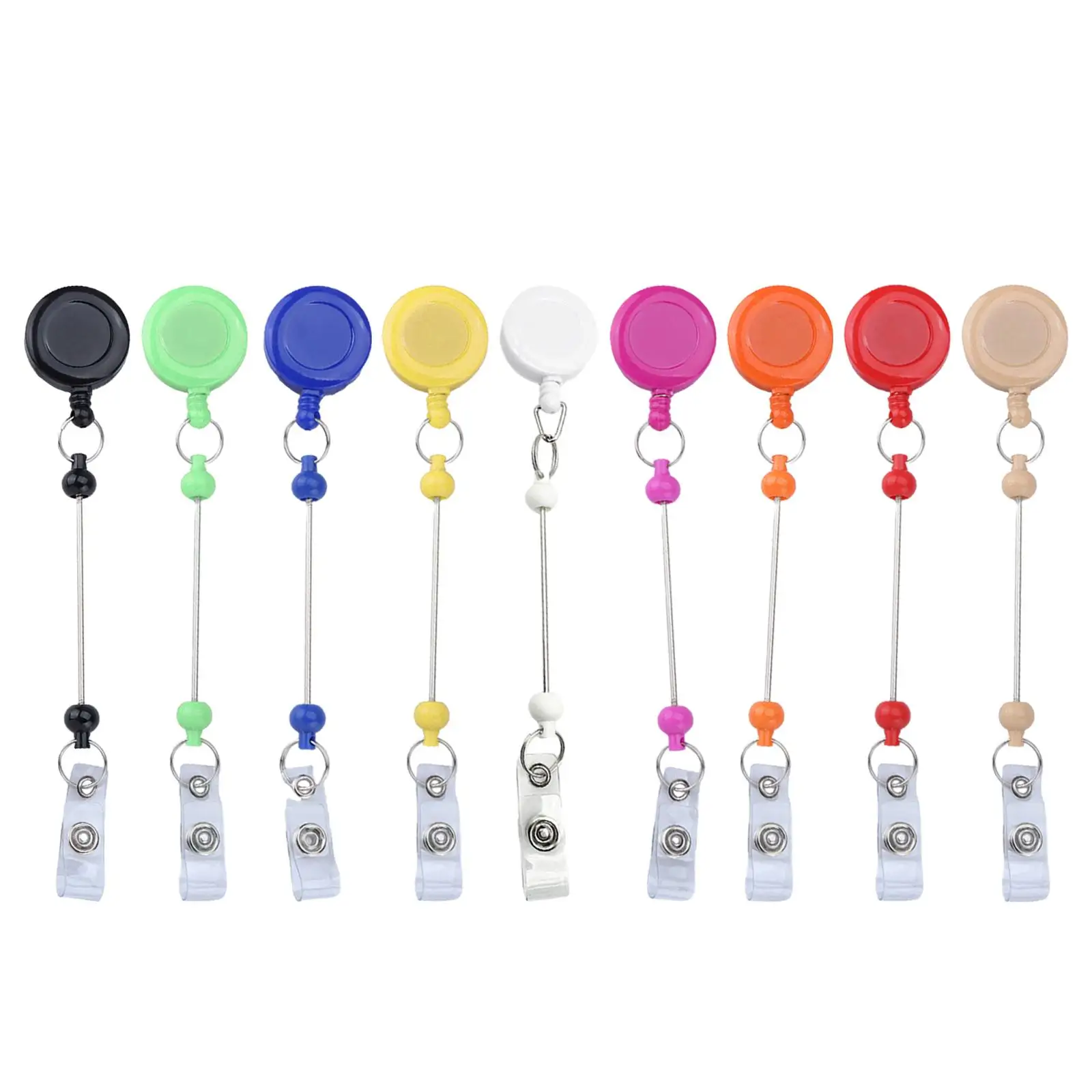 9x Nursing Badge Holder Reels Retractable Nurse Gifts DIY ID Name Holders for Teachers Employee Factory Workers Office Workers