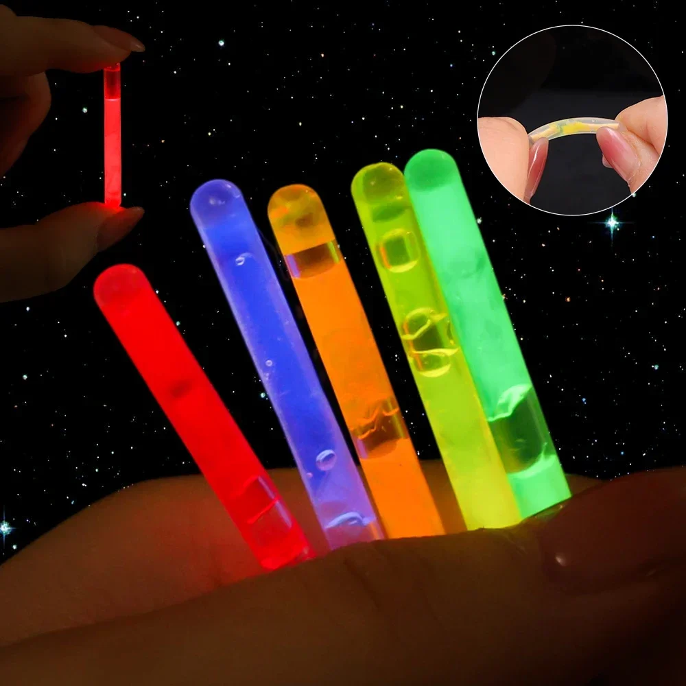 Glow Sticks Mini Portable Fluorescent Light Mix Multicolor Bright Concert Party Camping Fishing