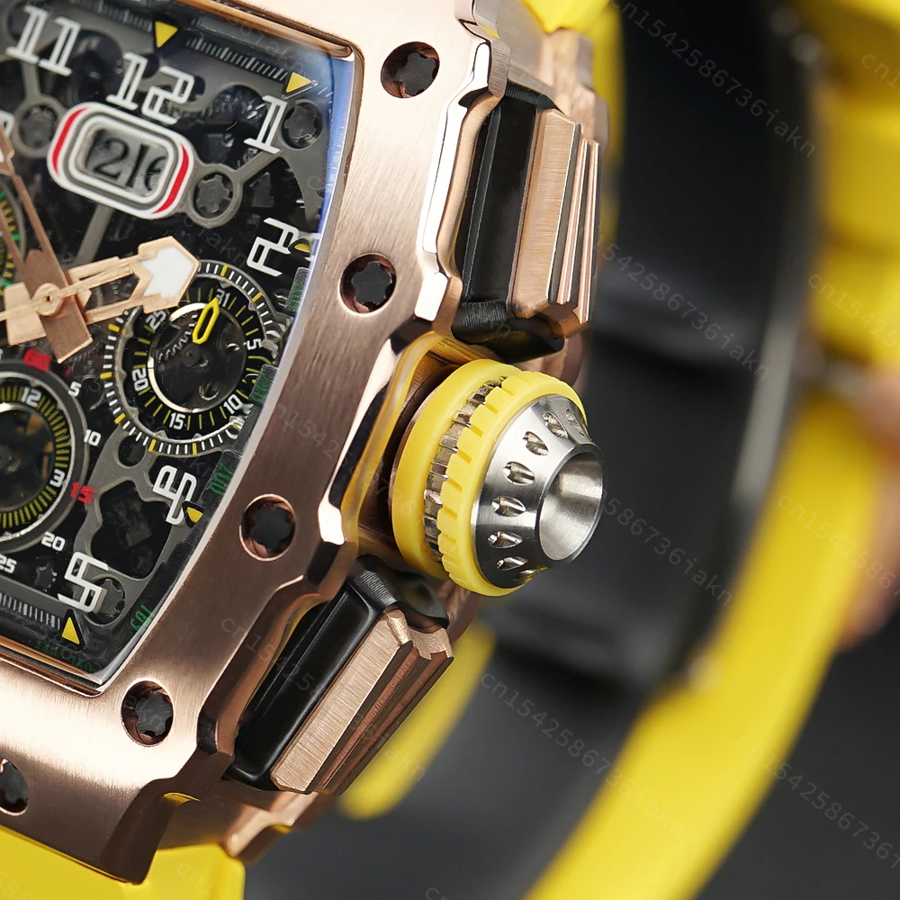 2022 Fashion New Men's Automatic Watch Stainless Steel Material Rubber Strap Sapphire Glass Mirror Casual Sports Waterproof