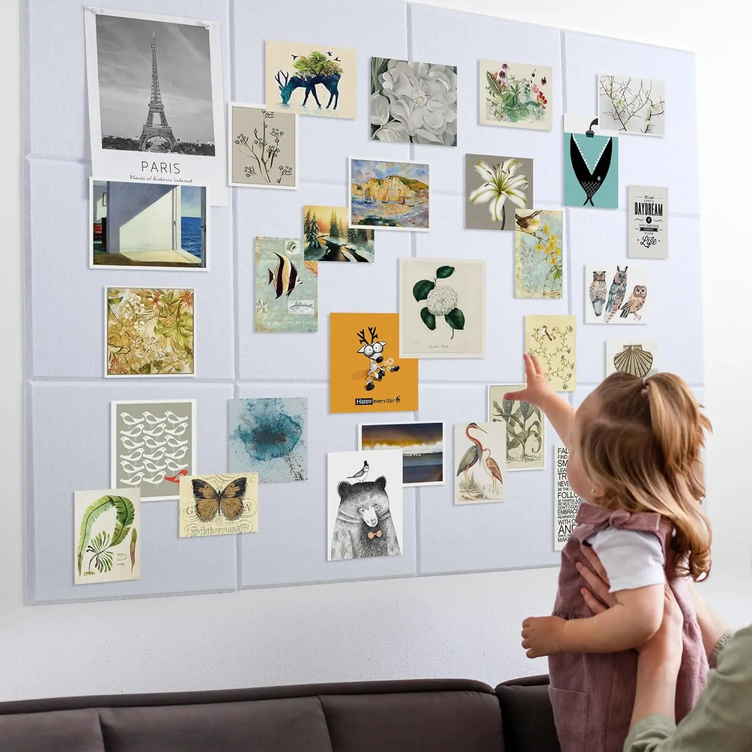 Große Korktafel Als Pinnwand – 121x91 Cm, Filz-Wandfliesen, 12-teilig, Mit 35 Nadeln, Selbstklebend