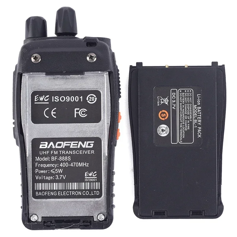 Original Baofeng BF-888S Walkie Talkie Battery Compatible with BF-666S BF-777S H777 H-777 RT21/RT24/RT28/RT53 Two-way Radio BL-1 4