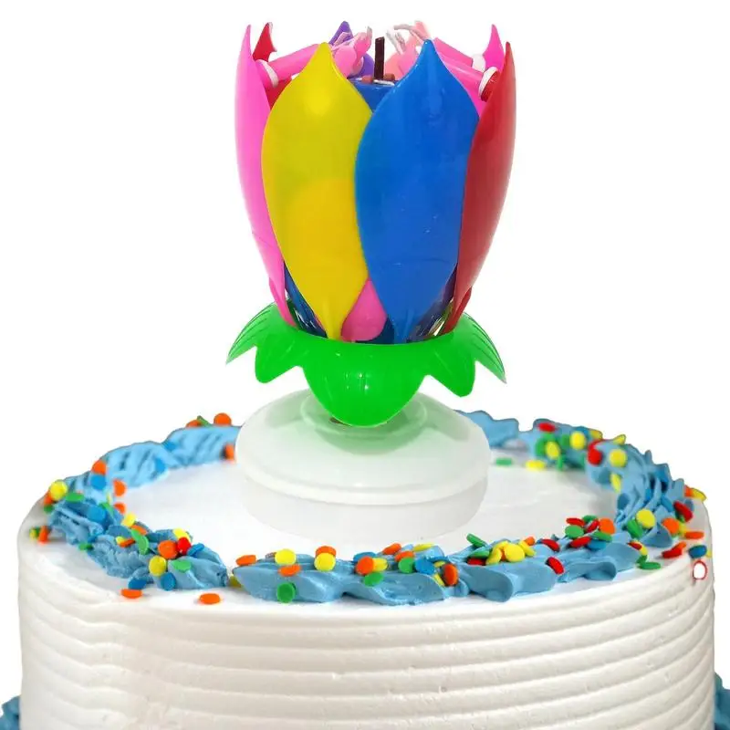 Lotus Candle Rotating Lotus Birthday Candle Singing Birthday Candles