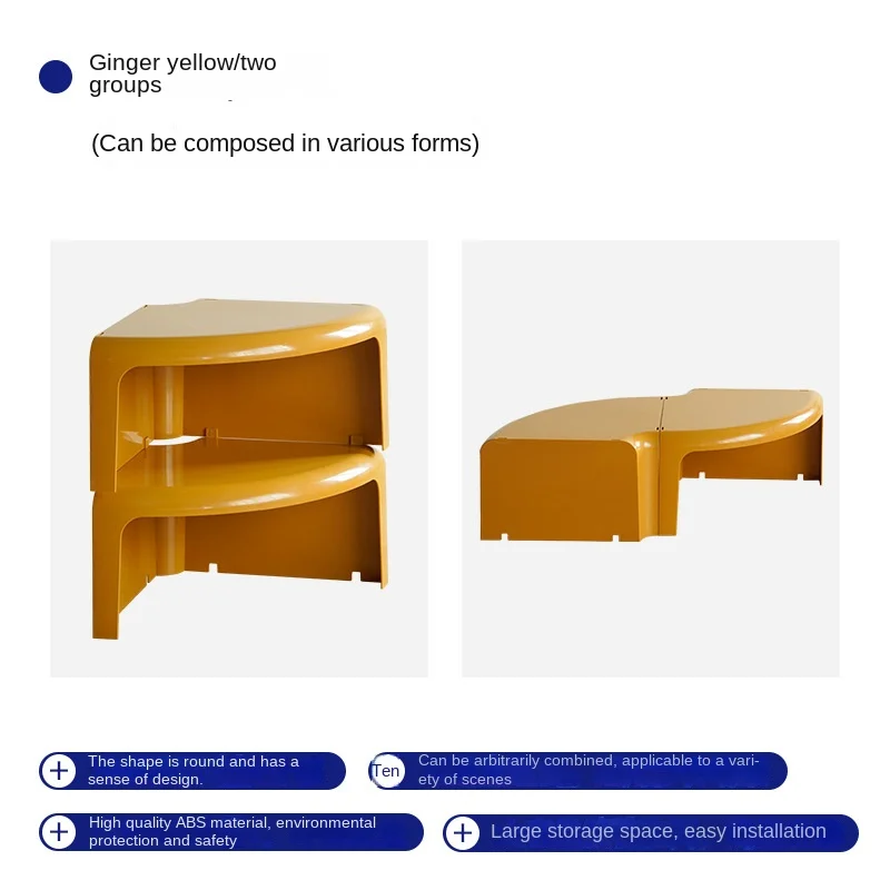 thumbnail image 1 of Mesa de centro Circular nórdica Realife, mesa de centro creativa de tamaño pequeño, se puede dividir, empalmada y combinada con mesas de borde 2025, 1 of 4