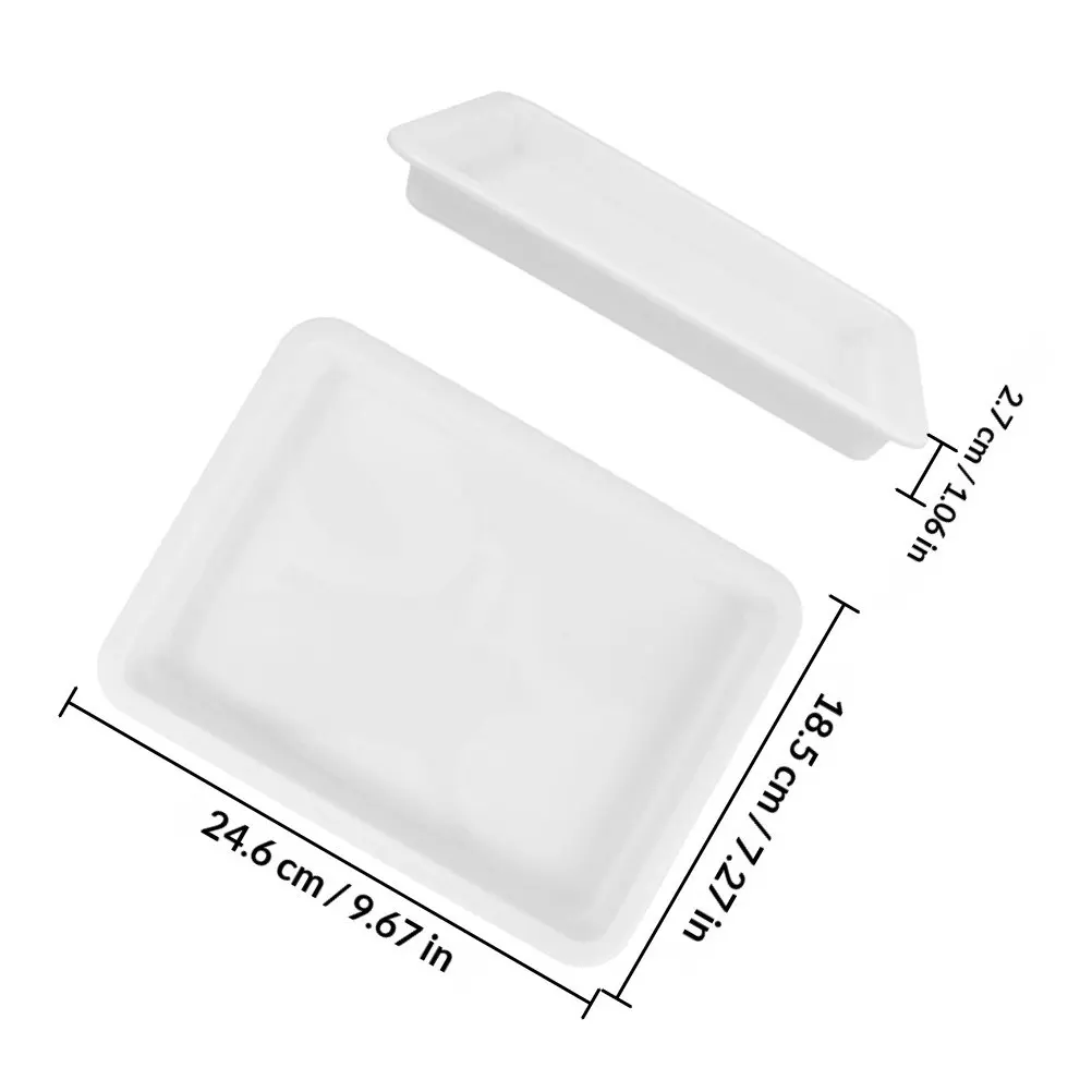 4Pcs 과학 실험실 트레이 화학물질 보관 실험실 실험용 샘플 처리 액세서리 대형 플라스틱 트레이