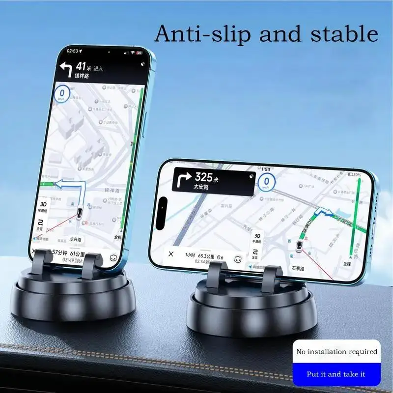 Anti-Slip Silicone Dashboard Phone Holder with Adjustable Stand