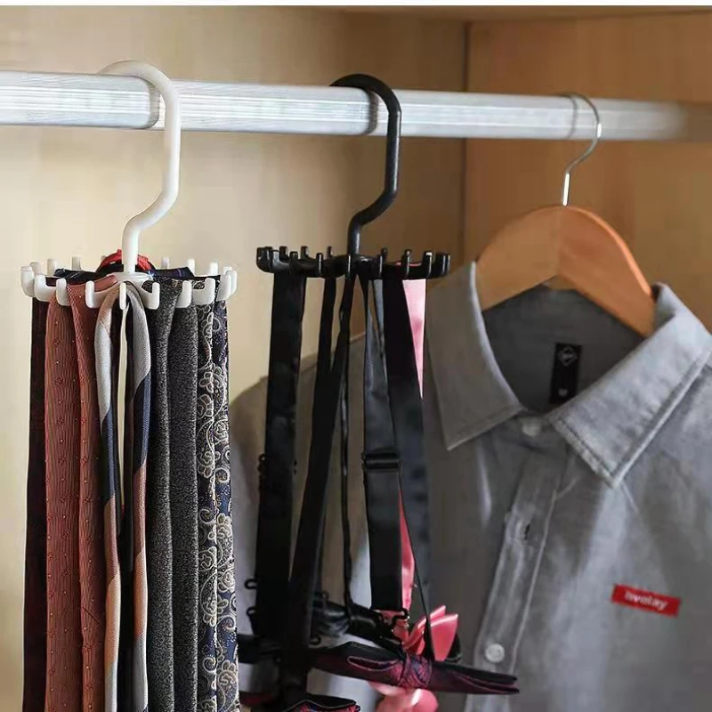 Rotating Tie Rack Belt Organizer Belts Holder Belt Hangers
