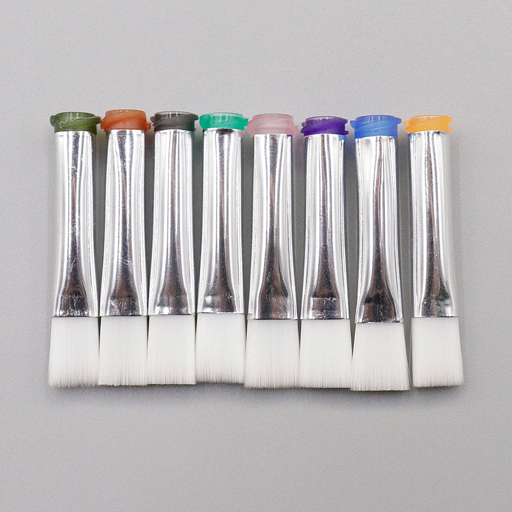 5Pcs 7-8mm 플랫 입 소프트 브러시 바늘 디스펜스 주입 바늘 정밀 디스펜스 기계 접착제 코팅 바늘