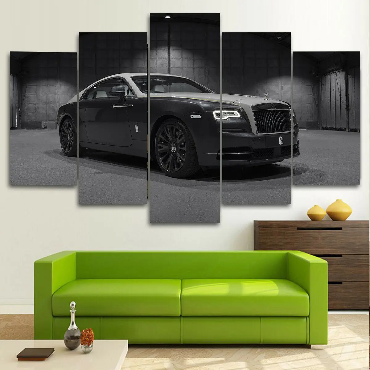 

5 Panels Canvas Wall Arts Poster Painting Black Cool Luxury Car Wallpaper Living Room Home Decor Picture Print Bedroom Artwork