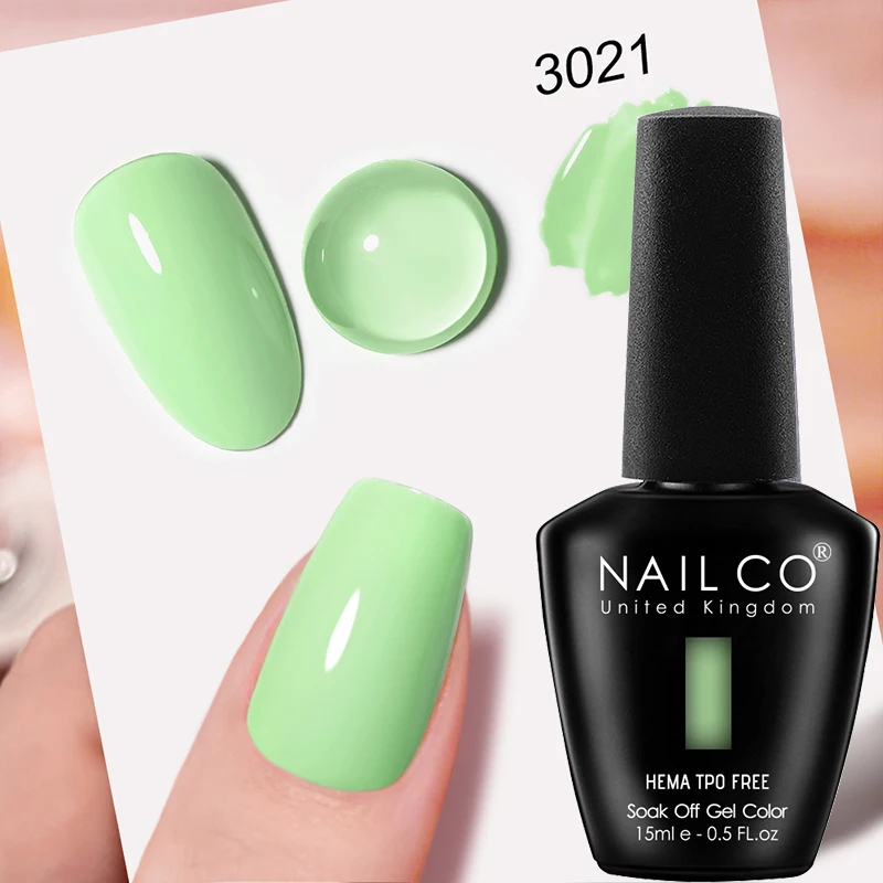 NAILCO Premium Soft Color Gel Polish - Vibrant Semi-Permanent Varnish, HEMA & TPO Free