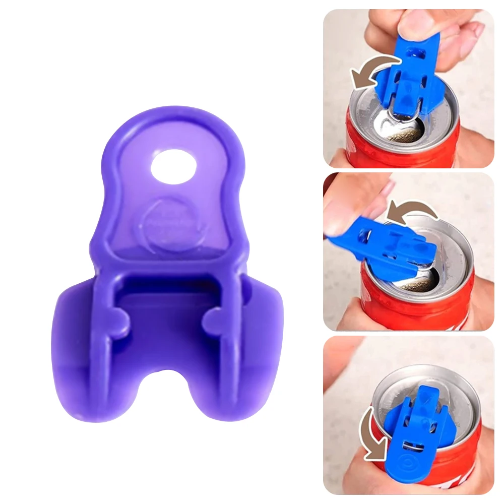 1PC Plastic Small Can Opener Drink Beer Cola Beverage Bottle Opener Easy  Pull Ring Kitchen Restaurant Party Bottle Opening Tool