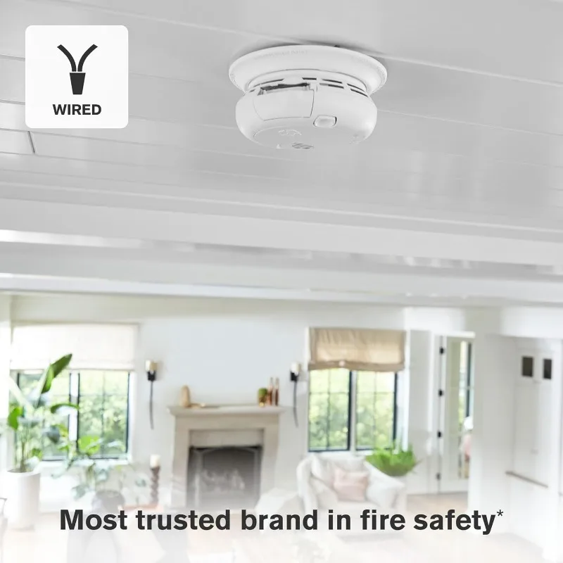 SMCO100V-AC, Interconnect Hardwire Combination Smoke & Carbon Monoxide Alarm with Battery Backup and Voice & Location Alerts 4