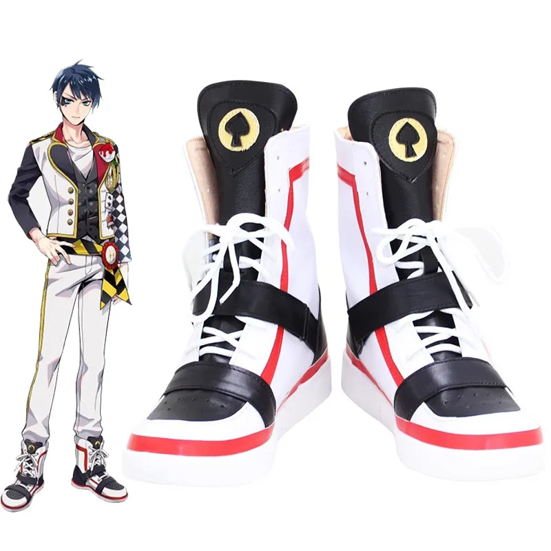 Stivali Twisted-Wonderland Deuce Spade Cosplay Shoes Alice Nel Paese Delle Meraviglie Heartslabyul Stivali Alti Scarpe In Pelle Artificiale Per Adulti