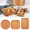 Japanese Wooden Tray Tableware Dessert Tray Breakfast Bread Dried Fruit Plate Tea Cup Coffee Coasters Household Storage Plates 1