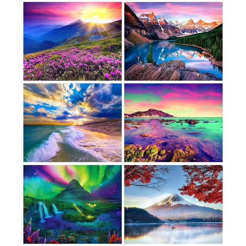 

SDOYUNO Diamond Painting Full Square Mountain 5D DIY Diamond Embroidery Sale Landscape Rhinestones Pictures Diamond Mosaic