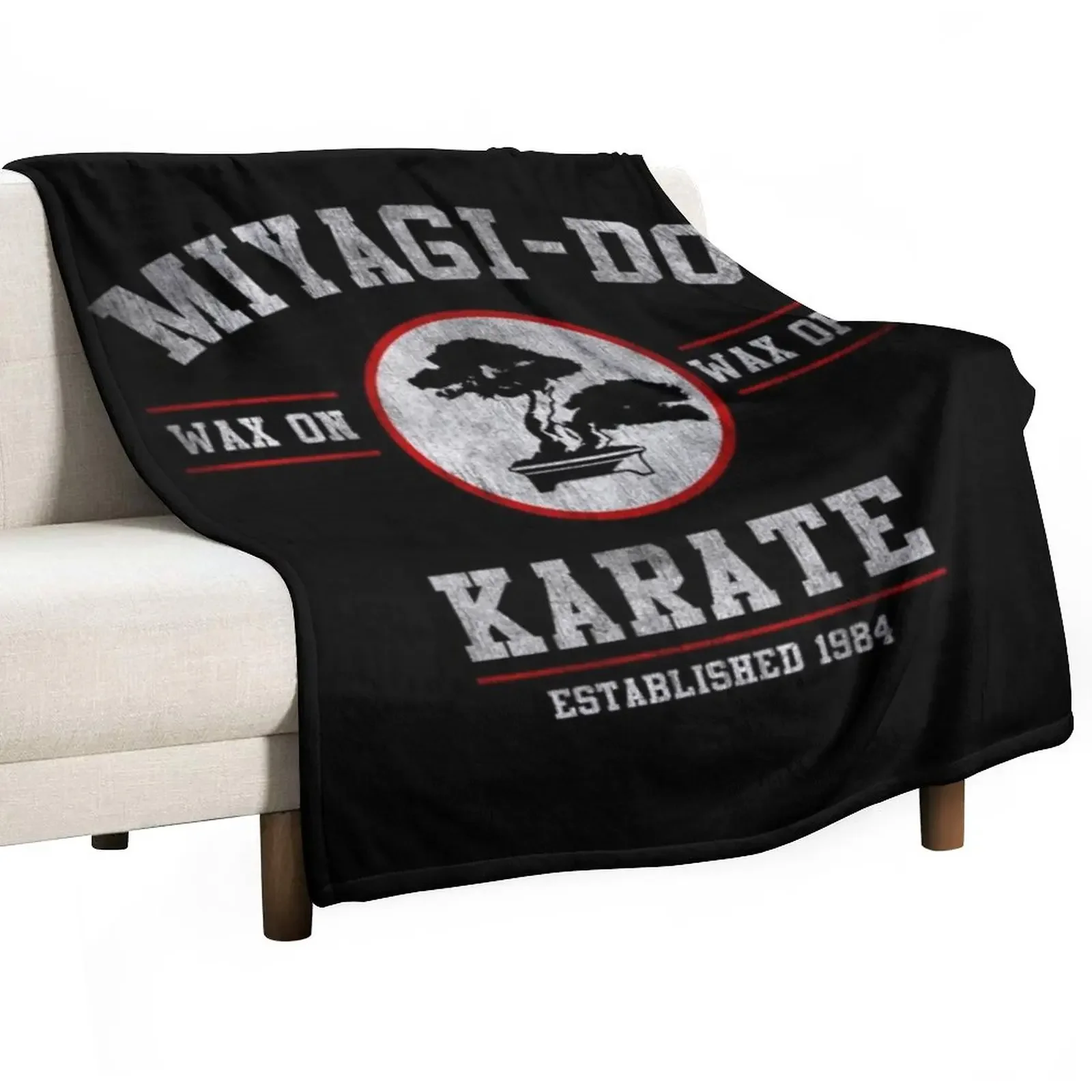 

Karate Kid T-ShirtMiyagi Do Karate Kid Wax On Wax Off Throw Blanket Hairy Furry Blankets