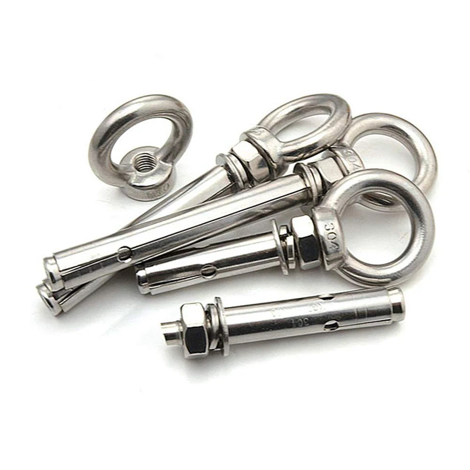 Ganchos De Expansión Lsquirrel M8 Acero Inoxidable 304 - 5 Unidades, Soporte Hasta 170 Kg, Para Pared Y Hormigón