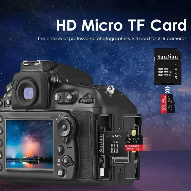 128GB 오리지널 마이크로 TF 카드 고속 저장 SD 카드 클래스 10 휴대폰/디지털 카메라/MP3용 고속 전송 메모리 카드